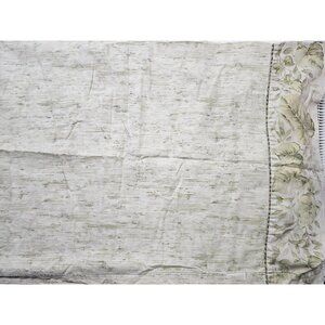 Croscill Home 100% Cotton Floral Print Pillowcases Pair Set of 2 Green Beige